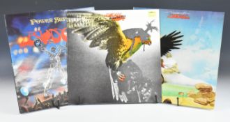 Three Budgie Hard Rock LPs comprising Never Turn Your Back On A Friend, Power Supply and In For