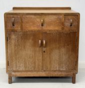 Heals Art Deco / Arts & Crafts limed oak sideboard, W76 x D45 x H80cm