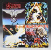Fifty six Hard Rock / Heavy Metal LPs and twelve 12
