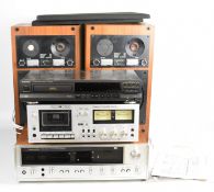 Hi-Fi separates comprising Technics SL-PG440A CD player, Eagle C7800 cassette deck and Realistic