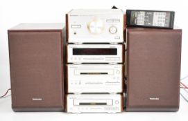 Technics HD-501 Hi-Fi stereo system comprising amplifier, tuner, cassette deck, CD player, tuner and