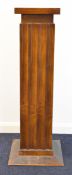 19th/20thC mahogany plinth / jardinière stand with fluted decoration, W40 x D40 x H110cm