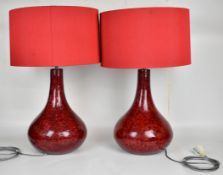 Pair of table lamps, H71cm