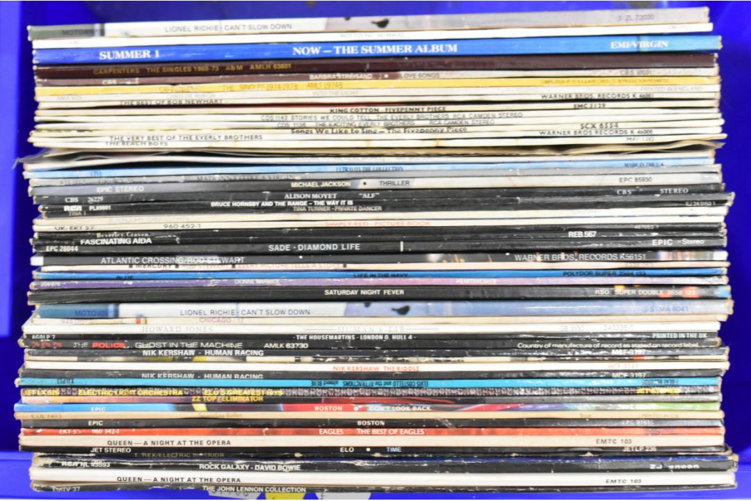 Approximately fifty five Rock and Pop LPs including two Queen, David Bowie, T-Rex, ELO, Eagles, - Image 6 of 6