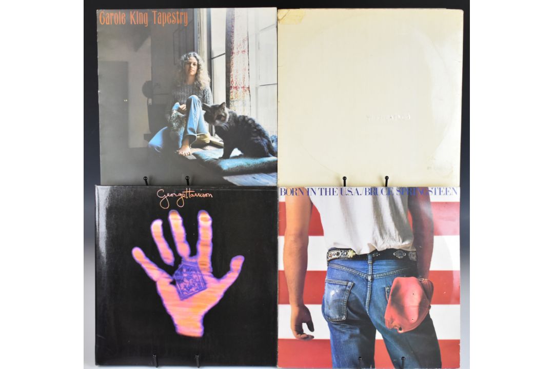 Twenty six LPs and two 12" singles. Rock / Pop etc including Lady Gaga, Bruce Springsteen, George - Image 1 of 4