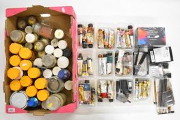Collection of artist's materials including Winsor and Newton, Daler-Rowney oils, large quantity of