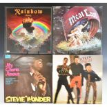 Forty five Soul / Rock / Pop etc LPs including Meatloaf, Rainbow, Stevie Wonder, Cameo, Madonna,