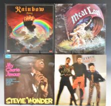 Forty five Soul / Rock / Pop etc LPs including Meatloaf, Rainbow, Stevie Wonder, Cameo, Madonna,