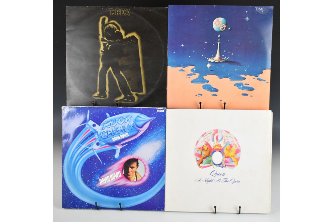 Approximately fifty five Rock and Pop LPs including two Queen, David Bowie, T-Rex, ELO, Eagles, - Image 1 of 6