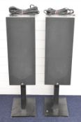 Monitor Audio System R352 speakers with stands, speaker dimensions 64x25x30cm, height including