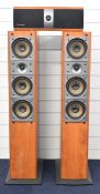 Pioneer S-H510V speakers with S-CR59 soundbar, main floor speaker dimensions including base