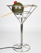 David Krys mid century modern ‘Martini’ table lamp, H37cm