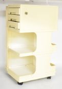 Giovanni Pelis mid century modern architect's organiser, W42 x D40 x H77cm