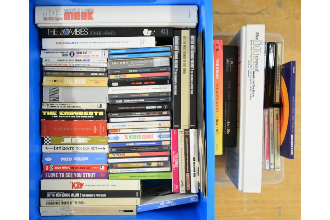 Sixty Mod / Scooterist CDs, the majority box sets. The Who, Kinks, Zombies, multiple Mod - Image 1 of 3