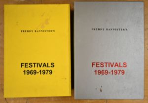 Two copies of Freddy Bannister's Festivals 1969 - 1979 CD box set. One appears complete with