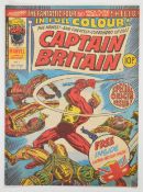 Captain Britain issue #1 by Marvel UK, 1976, origin and first appearance.