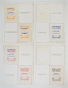West Country air service stamps collection of six proofs in various colours