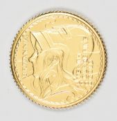 2003 Royal Mint £10 one tenth ounce proof gold Britannia coin, in original box with certificate
