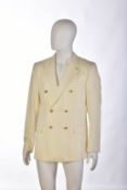 Gianni Versace Couture gentleman's vintage blazer in ivory, size 48