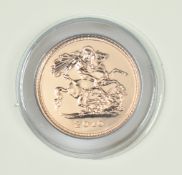 2010 Royal Mint gold half sovereign, in original packaging