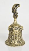 Elkington & Co. silver plated novelty desk bell with bird and fox or similar finial and animal