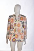 Gianni Versace gentleman's vintage wool printed blazer, size 46