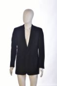 Gianni Versace Couture gentleman's blazer in black textured print, size 48