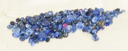 A collection of loose sapphires and spinel, 22.7ct