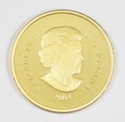 2004 Royal Canadian Mint $100 gold coin, in original box with certificate, 12g of 58.33% (14ct)