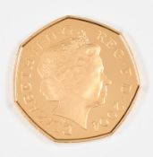 2004 Royal Mint limited edition (965/1,250)  Four Minute Mile proof gold 50p coin, in original box