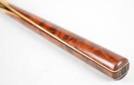 PowerGlide 'The Connoisseur' replica snooker cue with maple shaft, ebony and waterfall bubinga butt,