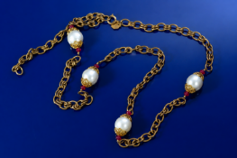 Vintage Chanel 1983 faux baroque pearl sautoir necklace
