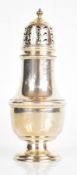 Modern hallmarked silver sugar caster of baluster form, Birmingham 1961, maker Adie Brothers Ltd,