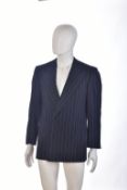 Gianni Versace Couture gentleman's vintage blazer in navy pinstripe, size 46