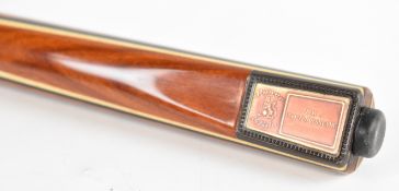 Signed Rex Williams Stephen Hendry replica PowerGlide 'The Connoisseur' snooker cue by Tony