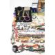 A collection of jewellery including vintage box, 9ct gold chain (8.4g), gold plated chains, diamanté - Image 2 of 9