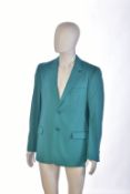 Gianni Versace Couture gentleman's vintage blazer in turquoise, size 48