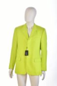 Gianni Versace Couture vintage lime green gentleman's blazer, size 46