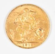 1910 gold full sovereign