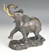 Franklin Mint for the African Wildlife Foundation bronze figure of an elephant 'Giant of the