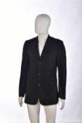 Gianni Versace gentleman's black wool blazer with metallic pin stripe, size 48