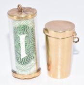 A 9ct gold telescopic cheroot holder with mouthpiece and original 9ct gold case, Birmingham 1919,