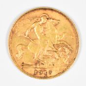 1913 George V gold half sovereign