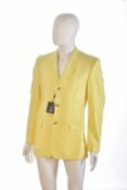 Gianni Versace Couture gentleman's vintage yellow blazer, size 48