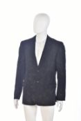 Gianni Versace Couture gentleman's vintage blazer in black floral jacquard print, size 50