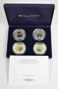 Westminster cased set of four 2005 Bicentenary of Trafalgar commemoratives, with certificate in