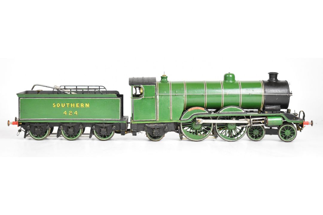 Gauge 1 coal fired live steam LBSCR or Southern H2 Atlantic 4-4-2 tender locomotive built by the - Image 6 of 19