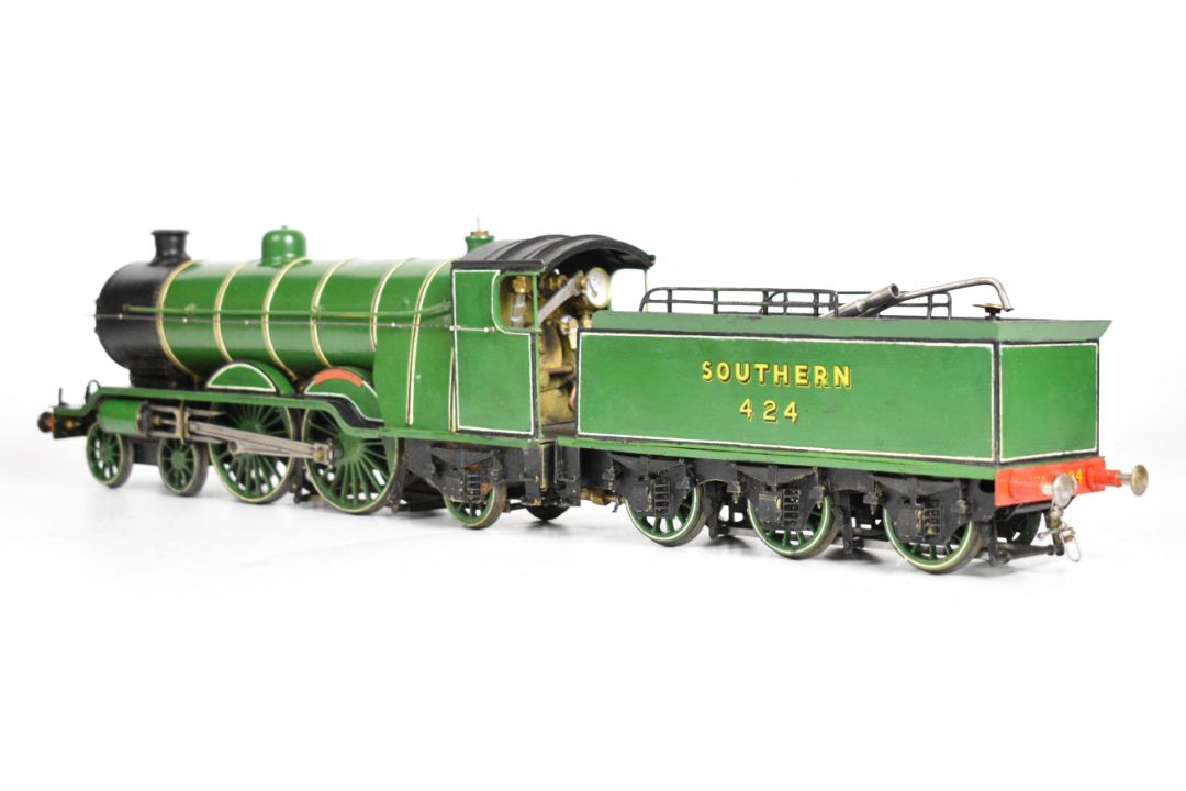 Gauge 1 coal fired live steam LBSCR or Southern H2 Atlantic 4-4-2 tender locomotive built by the - Image 3 of 19