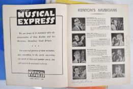 Collection of Jazz souvenir music programmes from the 1950s and later, some with ticket stubs and