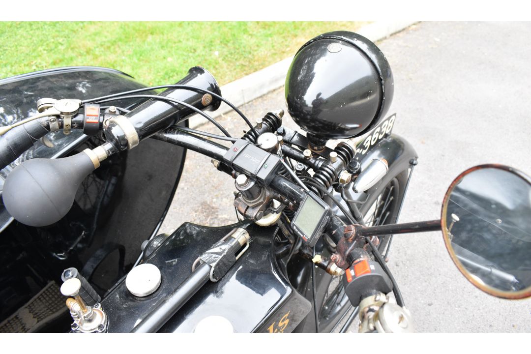 1924 AJS model D 799cc sidevalve V twin motorcycle and sidecar combination - Image 17 of 30